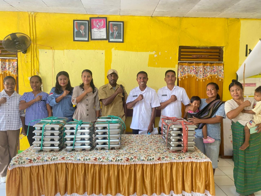 Dapur MBG Webriamata Salurkan Makanan Bergizi Gratis untuk Balita dan Ibu Hamil di Desa Rabasa Biris